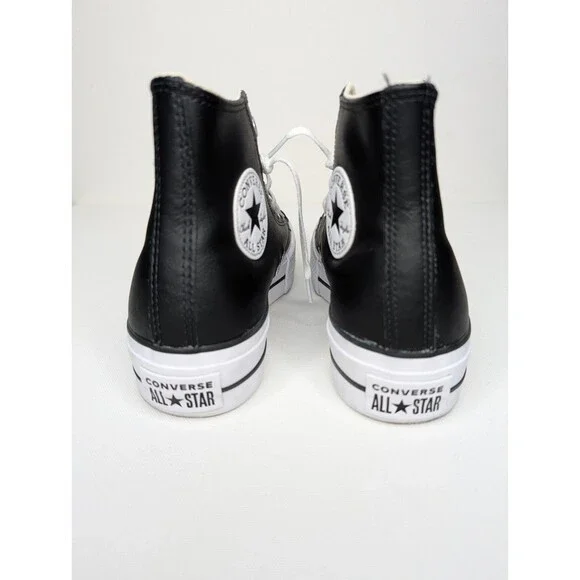 Converse Womens Chuck Taylor Hi Top Platform Leather Sneakers Sz 8 - Picture 6 of 9